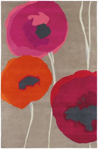 45700 Poppies Red/Orange