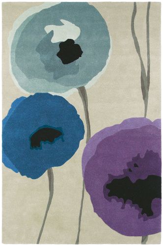 45705 Poppies Indigo/Purple